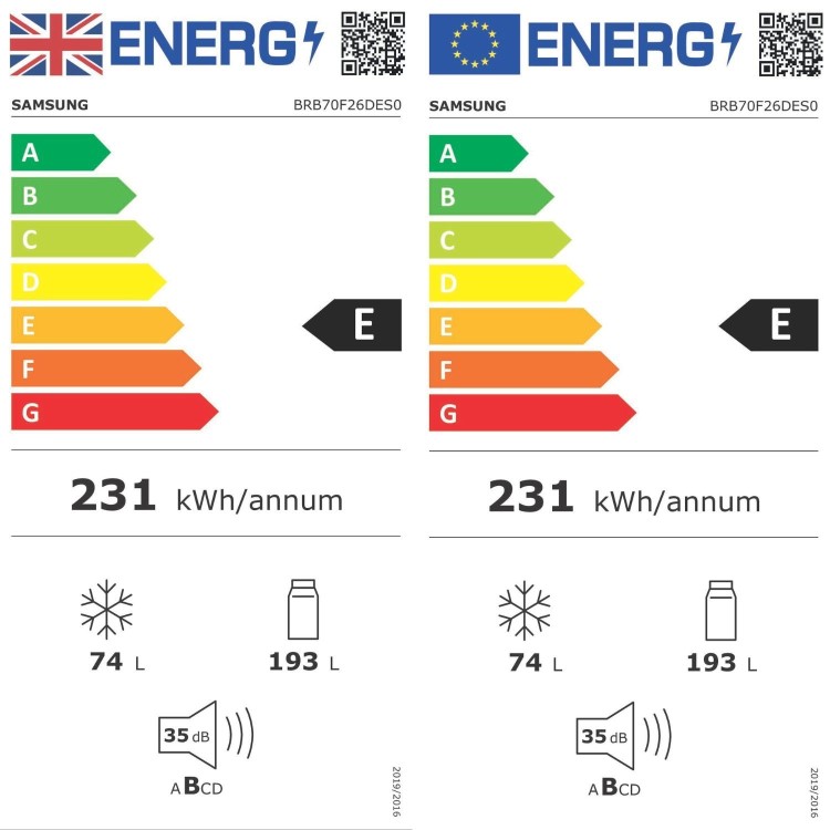 Samsung Series 6 267 Litre 70/30 Freestanding Fridge Freezer - White