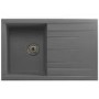 Rocklite Breadon Single Bowl Inset Grey Composite Kitchen Sink with Reversible Drainer