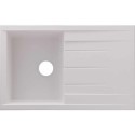 A2/Bredon1WH ALMOST PERFECT - Rocklite Bredon Single Bowl Inset White Composite Kitchen Sink with Reversible Drainer