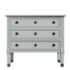 Bridget 3 Drawer Handmade Grey Chest of Drawers in Solid Wood
