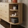 Wide Oak Chest of 3 Drawers with Cupboards - Breuer
