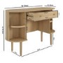 Oak Dressing Table with Drawer and Cupboards - Breuer