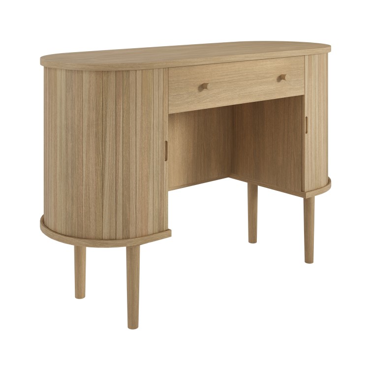 Oak Dressing Table with Drawer and Cupboards - Breuer