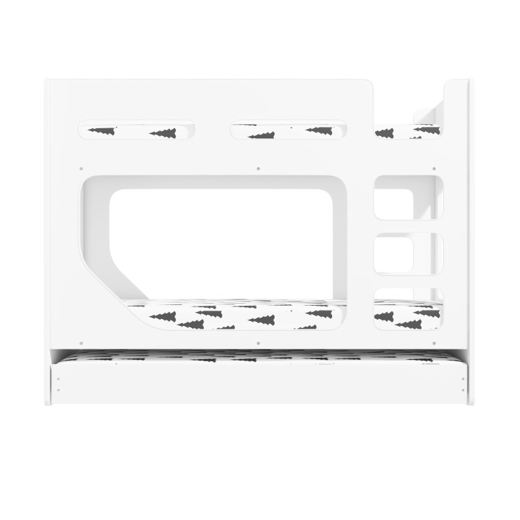 White Pod Bunk Bed with Trundle - Braxton