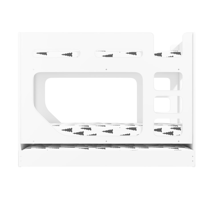 Braxton Kids Bunk Bed with Pull Out Trundle in White