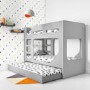 Grey Pod Bunk Bed with Trundle - Braxton