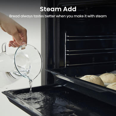 Refurbished 77L Electric Built-in Electric Single Oven With Pyrolytic Cleaning - Black