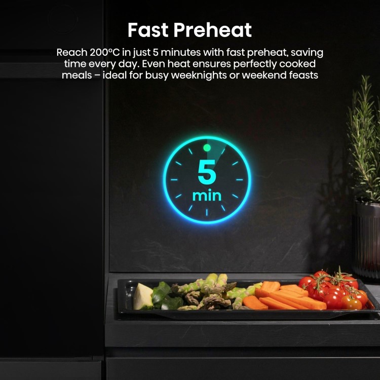 Hisense Hi4 BSA66221ADBGUK Electric Single Oven with Vapour Cleaning - Black