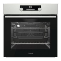 Refurbished Hisense BSA5221AXUK 60cm Single Built In Electric Oven with Steam Function and Steam Cleaning Stainless Steel