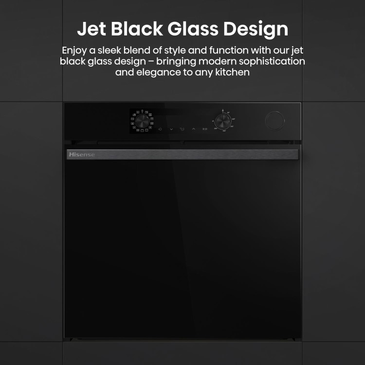 Hisense Hi4 BSA66221ADBGUK Electric Single Oven with Vapour Cleaning - Black