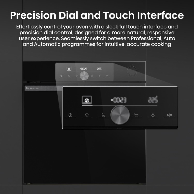 Hisense Hi6 SE BSA66331PBDGUK Electric Single Oven with Pyrolytic Cleaning - Black