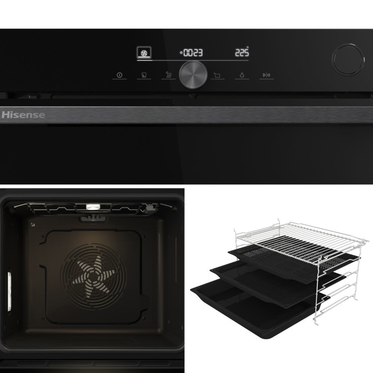 Hisense Hi6 SE BSA66331PBDGUK Electric Single Oven with Pyrolytic Cleaning - Black