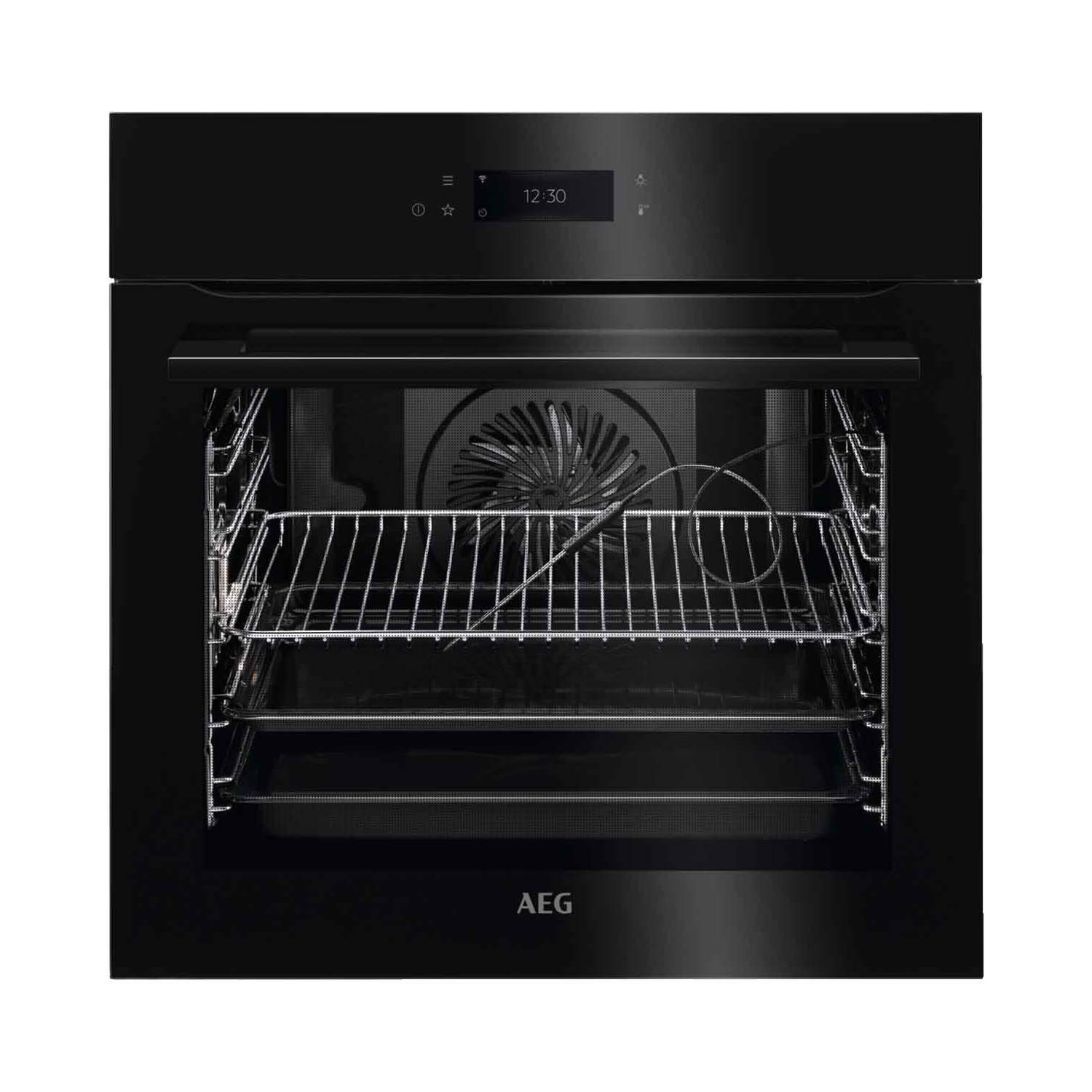 AEG AssistedCooking Electric Built-in Single Oven With Pyrolytic Cleaning - Black