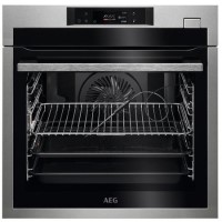 AEG 7000 Series SteamCrisp Pyrolytic Self-Cleaning Digital Electric Single Oven with Food Probe - Stainless Steel