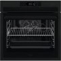 Refurbished AEG 7000 SteamCrisp BSE778380T 60cm Single Built In Electric Oven With Pyrolytic Cleaning Matt Black