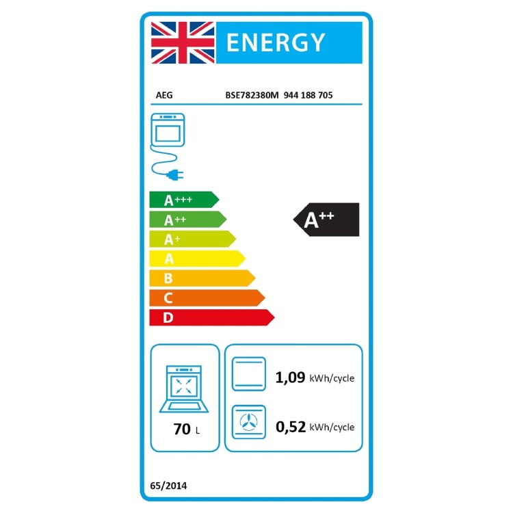 AEG 8000 Series Electric Single Oven with Food Sensor - Stainless Steel