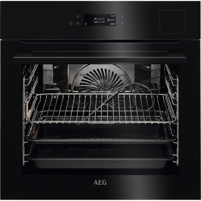 AEG 9000 Electric Single Oven with Food Sensor & Touch Controls - Black