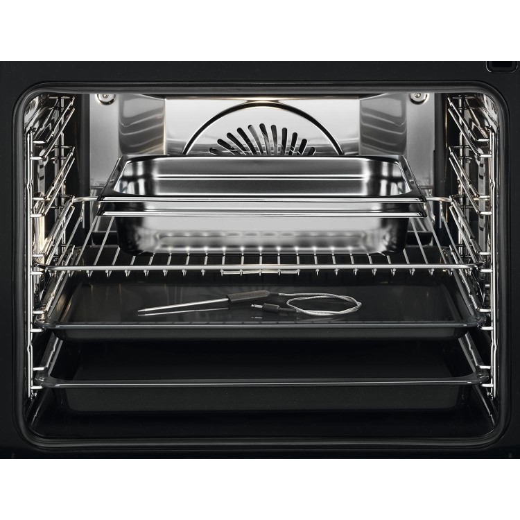 AEG 9000 Series BSK798280B SteamPro Pyrolytic Self-Cleaning Single Oven with Food