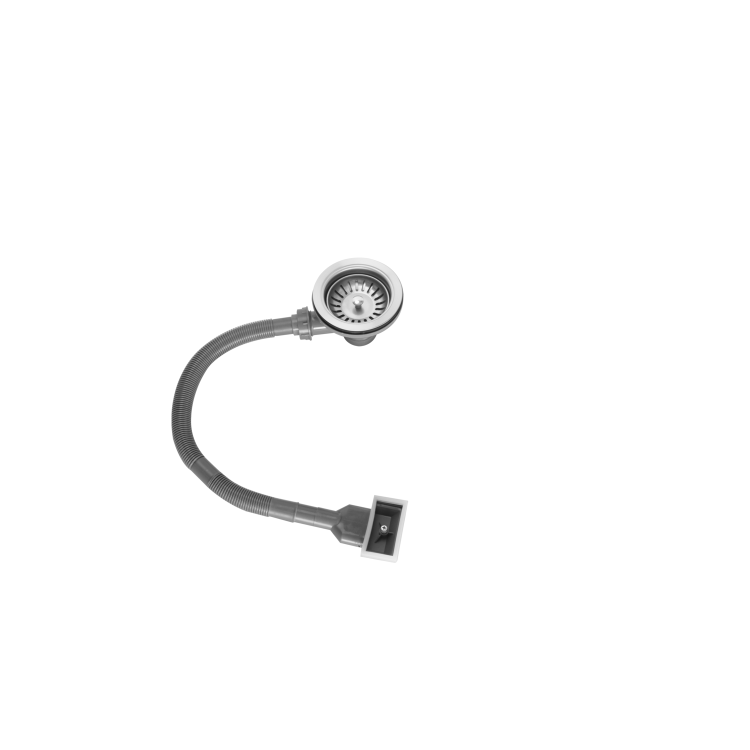 Stainless Steel Slotted Basket Strainer Kitchen Sink Waste with Square Overflow - Essence