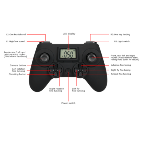 BT58-WH Toy Foldable Mini 720p WiFi Drone - White