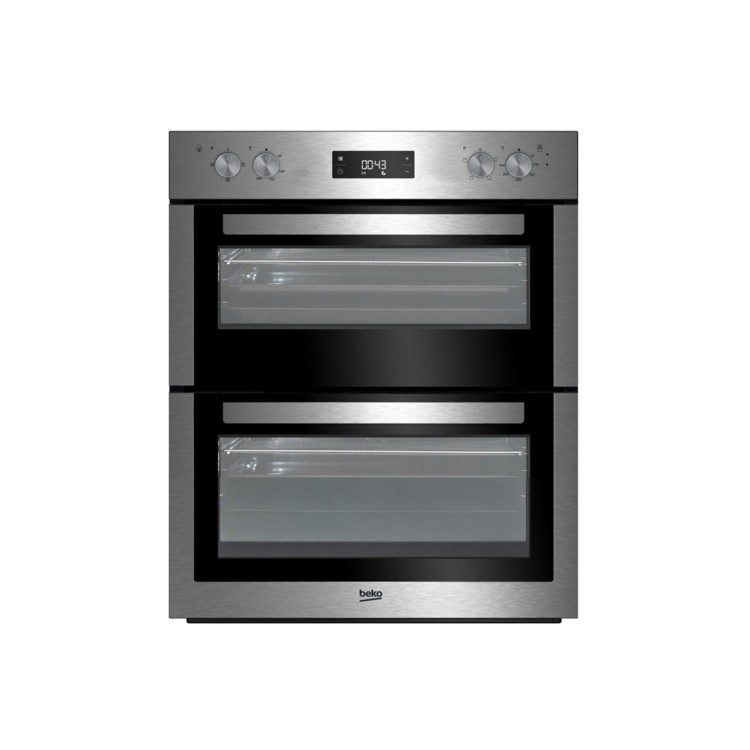 Refurbished Beko BTF26300X 60cm Double Built Under Electric Oven Stainless Steel
