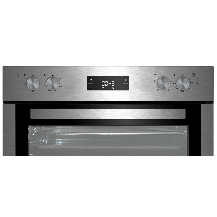 Refurbished Beko BTF26300X 60cm Double Built Under Electric Oven Stainless Steel