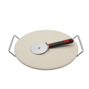 BTP001 Beefeater Pizza Pack 3 Piece Set Round Pizza Stone Stand & Pizza Cutter