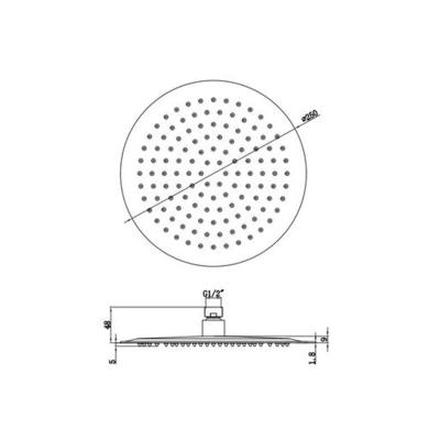 Push Button Concealed Mixer Shower with Round Head - Vance