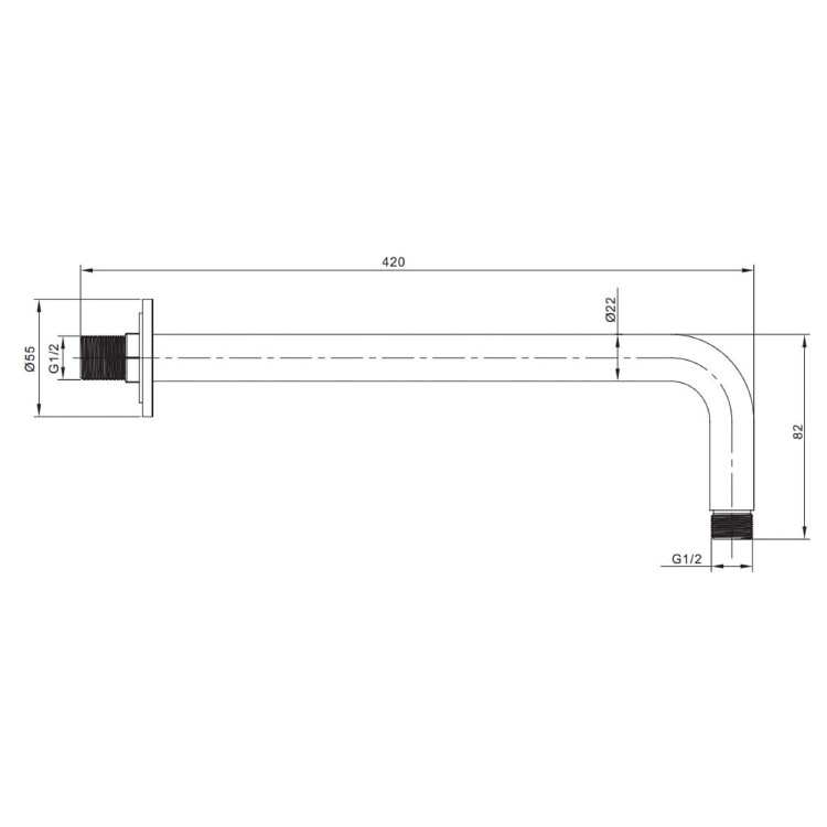 Push Button Concealed Mixer Shower with Round Head - Vance