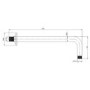 Chrome Concealed Mixer Shower with Mounted Head - Flow