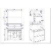 Grade A1 - 600mm Wood Effect Wall Hung Vanity Unit with Basin - Roxbi