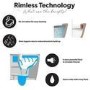 ONLY OPENED - Wall Hung Smart Bidet Round Toilet with 1160mm Frame Cistern and White Sensor Flush Plate - Purificare