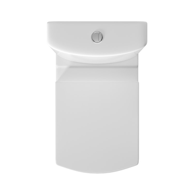 Grade A1 - Close Coupled Rimless Toilet with Soft Close Seat - Ashford