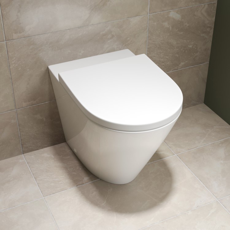 ALMOST PERFECT - Back to Wall Rimless Toilet with Soft Close Seat - Newport