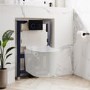 820mm Wall Hung Toilet Frame & Black Glass Sensor Dual Flush Plate with Concealed Cistern - Purificare