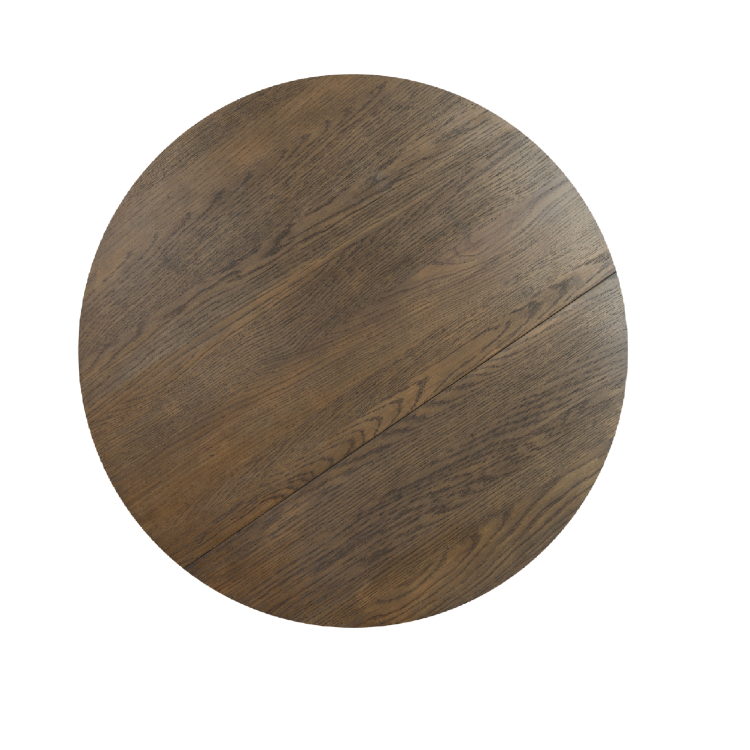 Small Walnut Drop Leaf Space Saving Round Extendable Dining Table - Seats 2 - 4 - Carson
