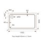 1700x800mm Chrome 6mm Glass Rectangular Sliding Shower Enclosure with Shower Tray - Carina