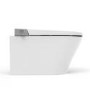 Wall Hung Smart Bidet Japanese Toilet with Heated Seat & 820mm Frame Cistern and Chrome Pneumatic Flush Plate - Purificare