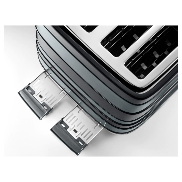 Delonghi Avvolta Four Slice Toaster - Black & Grey