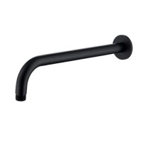 GRADE A1 - Arissa Matt Black 300mm Round Wall Arm
