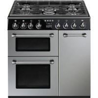 Smeg BU93S Burghley 90cm Dual Fuel Range Cooker Silver