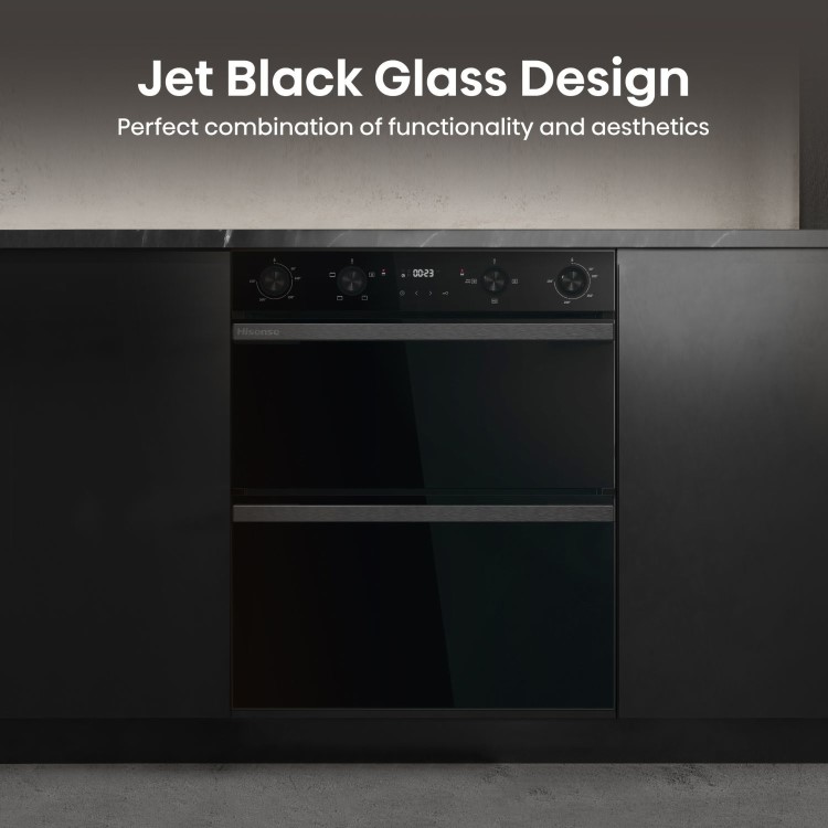 Hisense Hi6 BUD714221CDBG Built-Under Electric Double Oven - Black