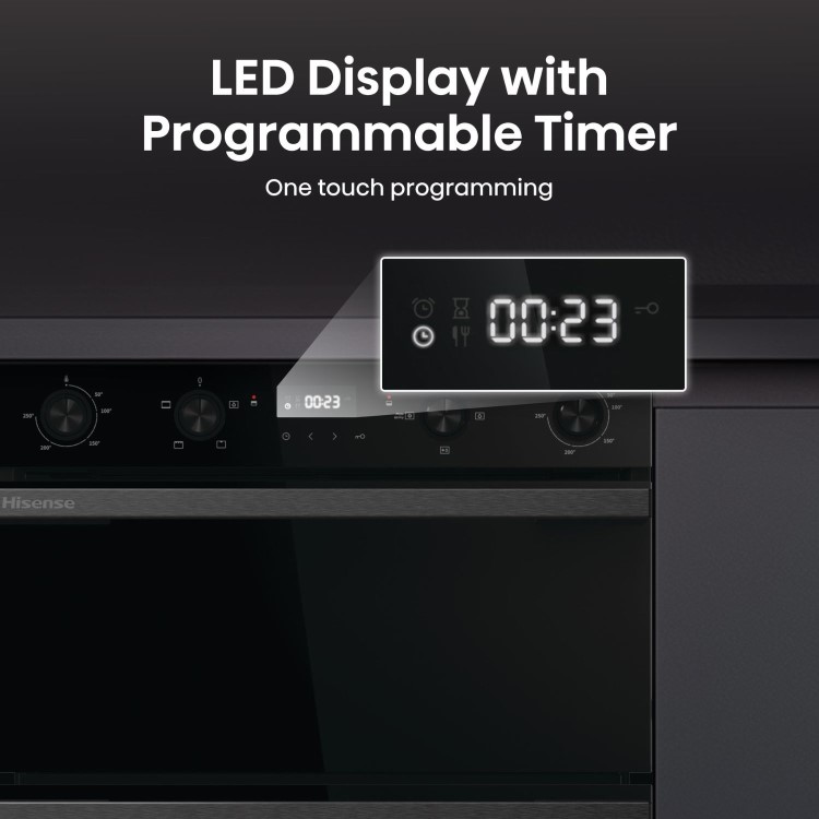 Hisense Hi6 BUD714221CDBG Built-Under Electric Double Oven - Black