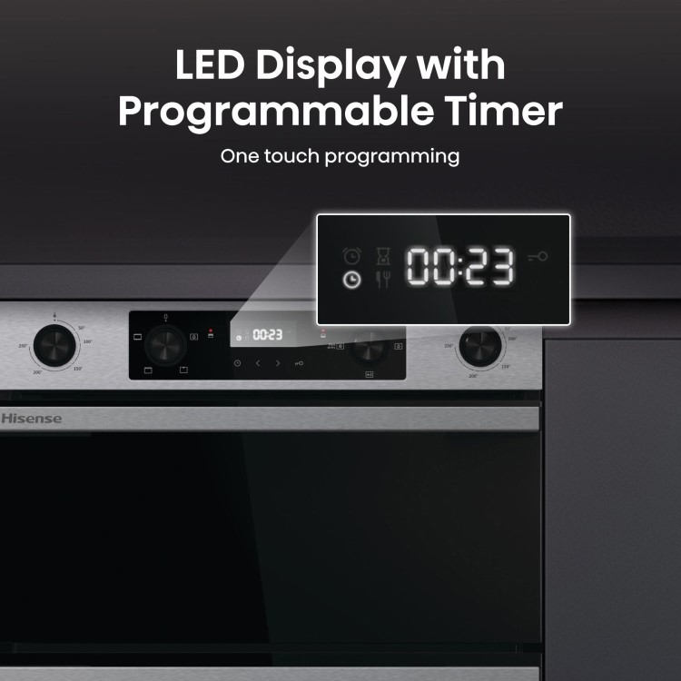 Hisense Hi6 Built-Under Electric Double Oven - Stainless Steel
