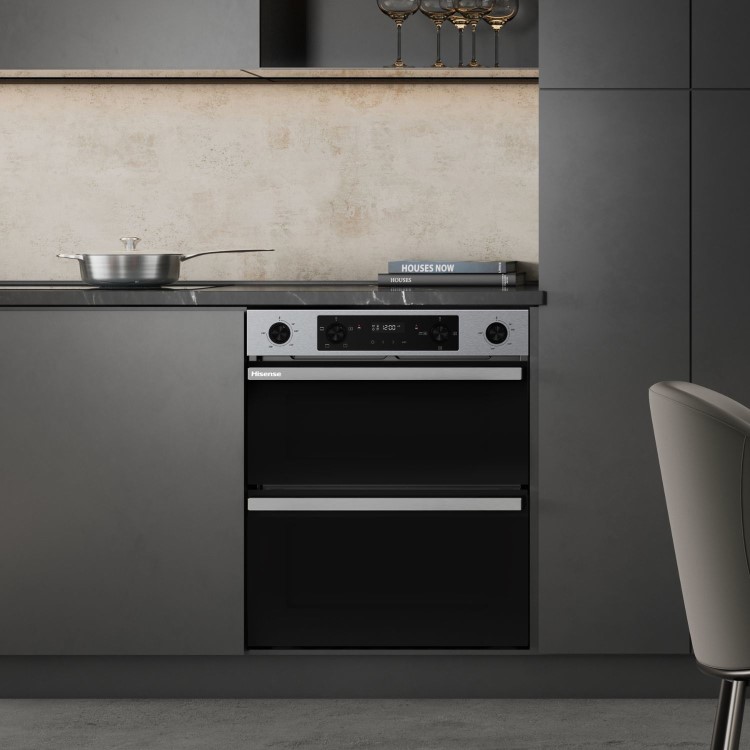 Hisense Hi6 Built-Under Electric Double Oven - Stainless Steel