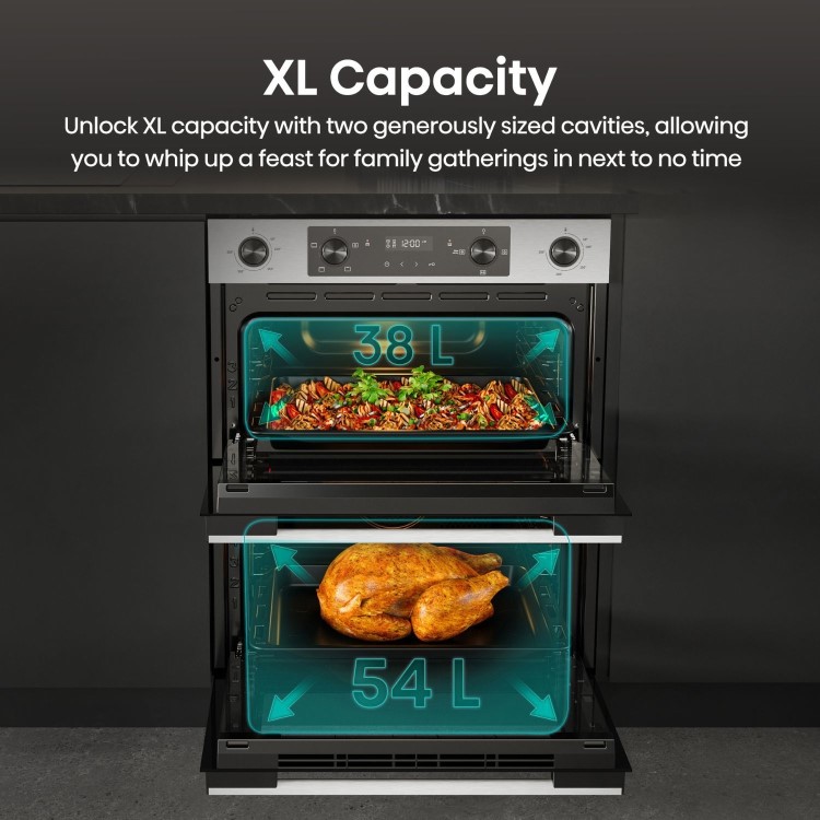 Hisense Hi6 Built-Under Electric Double Oven - Stainless Steel