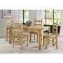 Corona Pine Solid Wood Dining Set with 1 Table & 4 Chairs