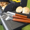 Black Rattan 6 Seater Cube Outdoor Garden Table and Chairs + 6 Burner Black Gas BBQ