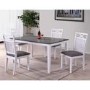 Melbourne Island Two Tone Dining Set With 4 Chairs in White/Dark Wood