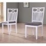 Melbourne Island Two Tone Dining Set With 4 Chairs in White/Dark Wood